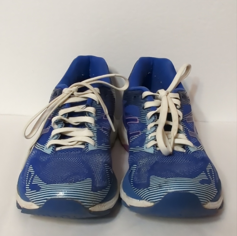 Asics Gel-Nimbus 19 T750N Women's Running Athletic Shoes Blue/Pink/White Size 7